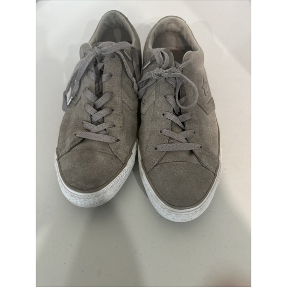 Converse Leather Suede Tan Beige Lace Up M-9 W-11 - Picture 8 of 8